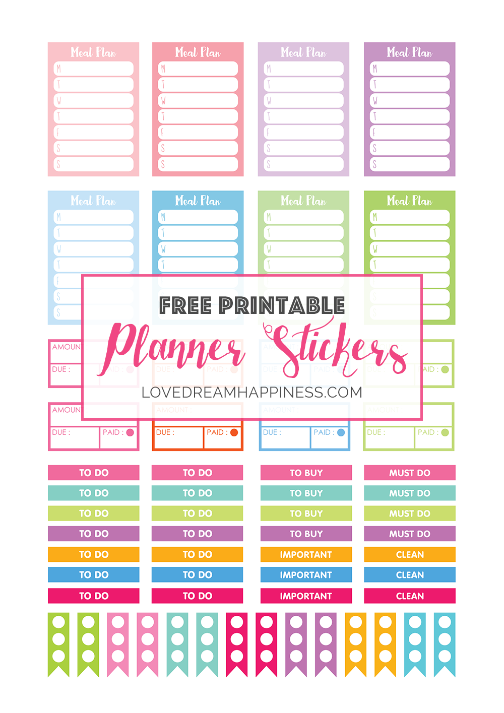 Functional Planner Stickers